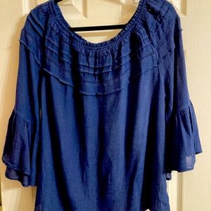 NWOT Zac & Rachel Navy Blue Top.